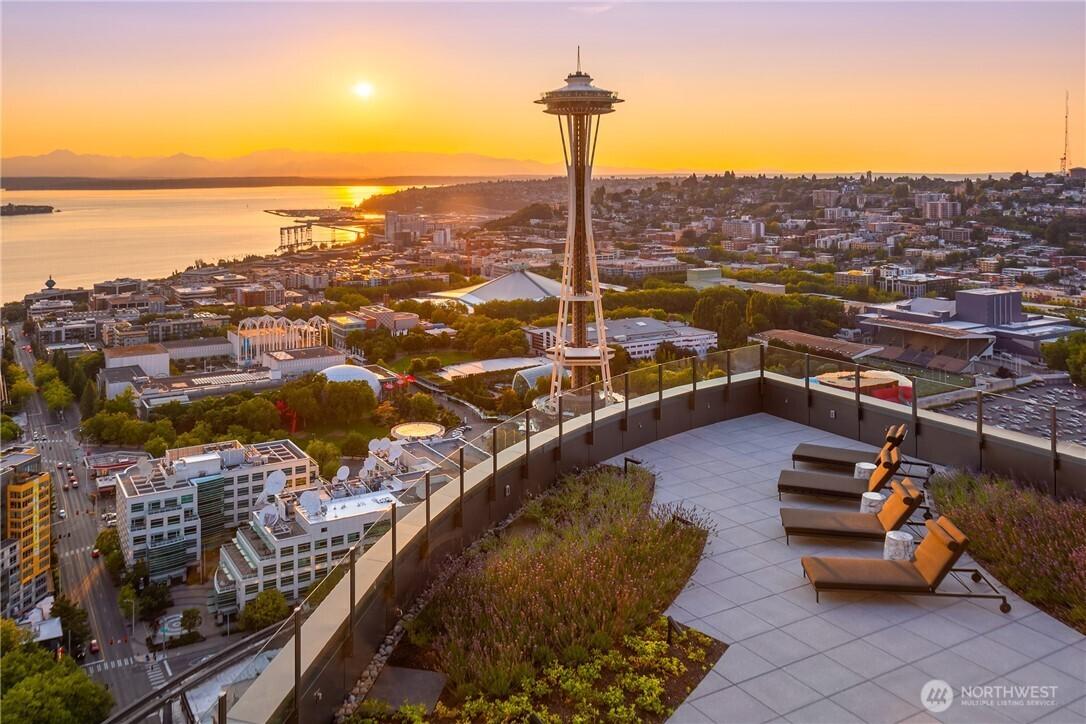 Summer Sunsets are unrivaled. Fire pit area located right next to these chaise loungers.