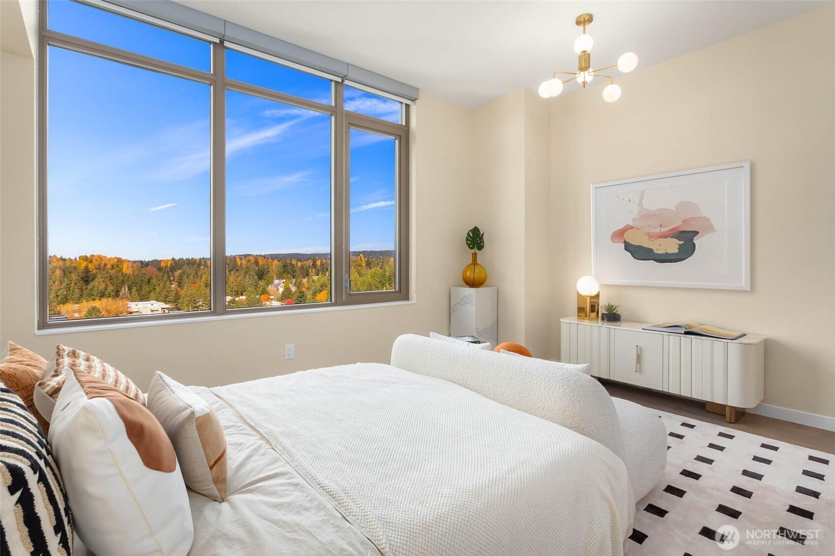 Photo of similar floor plan on higher floor.