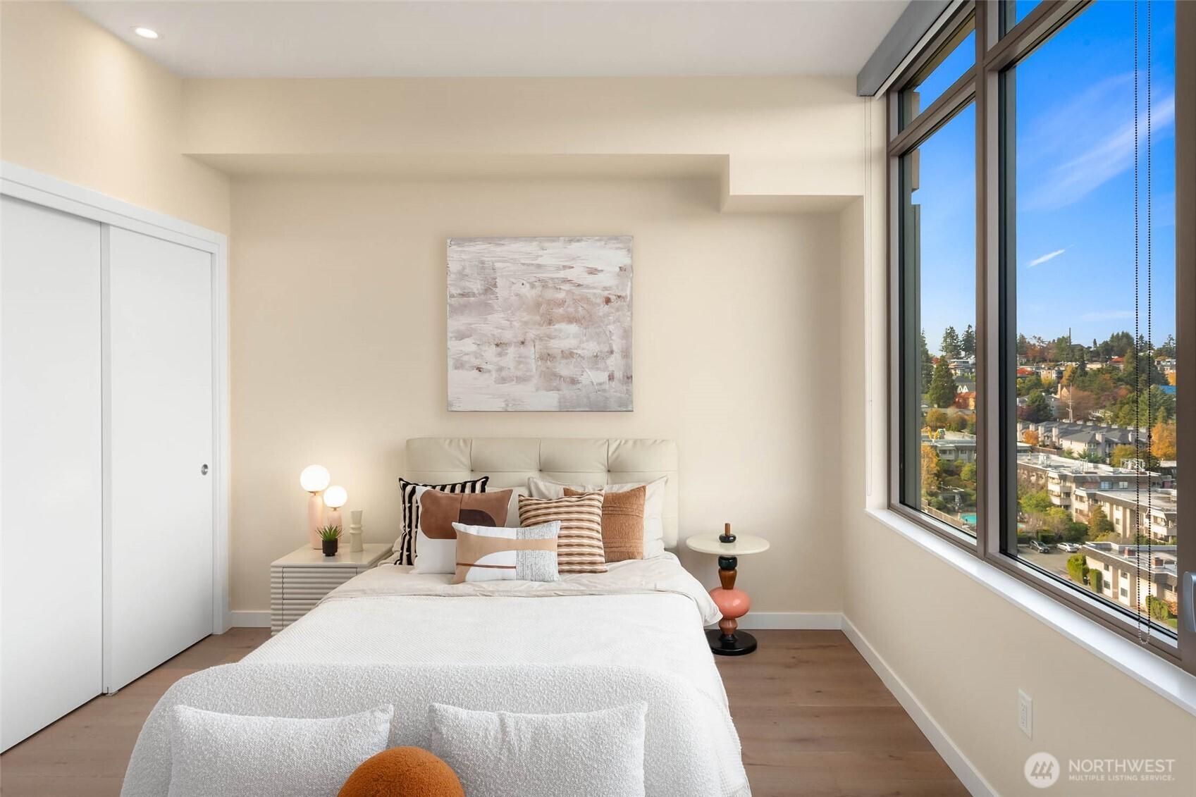 Photo of similar floor plan on higher floor.