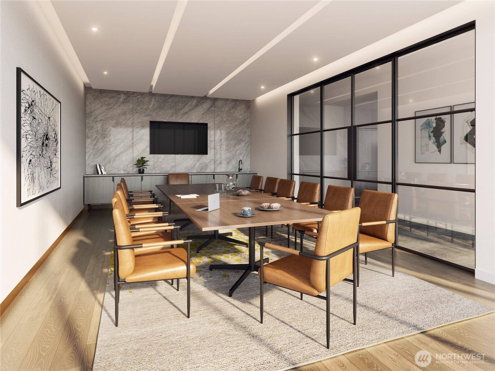 Rendering of rooftop amenity